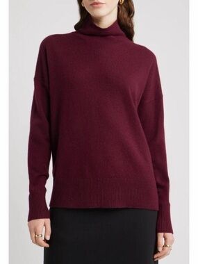 Nordstrom Oversize Cashmere Turtleneck Sweater